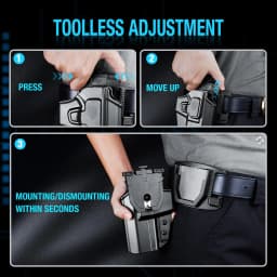Universal OWB Holster Fit Beretta/Taurus/EAA/IWI/HK/Ruger/Springfield/CZ.Outside Waistband Carry Holster Index Finger
