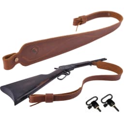 Vintage Leather Rifle Sling Adjustable Hunting Gun Shoulder Straps