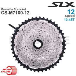 Shimano SLX M7100 12v MTB Cassette Sprocket CS-M7100-12 12-Speed 10-45T, 10-51T Original Parts