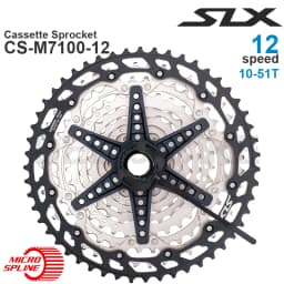 Shimano SLX M7100 12v MTB Cassette Sprocket CS-M7100-12 12-Speed 10-45T, 10-51T Original Parts