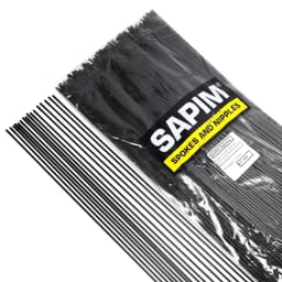 SAPIM Bicycle Spokes 2.0 Round J-Bend/Straight Pull Spokes Black Bikes with Copper Cap Spokes Can Choose Any Length Below 310mm