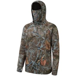 Bassdash Men’s Fishing Fleece Hoodie with Neck Gaiter Water Resistant Performance Hunting Sweatshirt FS18M