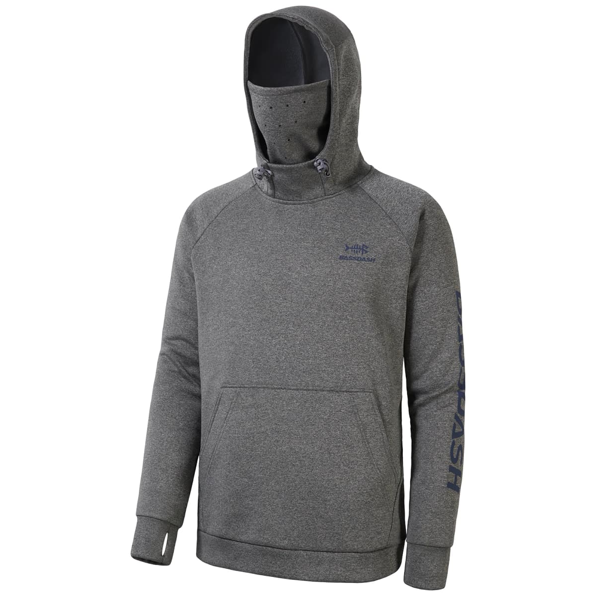 Bassdash Men’s Fishing Fleece Hoodie with Neck Gaiter Water Resistant Performance Hunting Sweatshirt FS18M