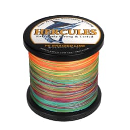 Hercules 12 Strands Fishing Line 500M Braided Line Multifilament PE Wire 20/30/50/60/70/90/120LB Super Strong 0.12-1.2mm Smooth