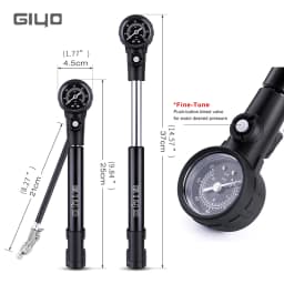 Giyo MTB Shock Pump 300psi Bike Suspension Air Pump with Pressure Gauge Schrader Presta Bike Tyre Inflator Bicycle Fork Pump