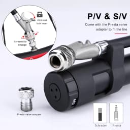 Giyo MTB Shock Pump 300psi Bike Suspension Air Pump with Pressure Gauge Schrader Presta Bike Tyre Inflator Bicycle Fork Pump