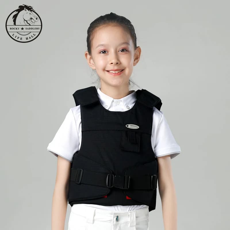 Child Equestrian vest Kid Equine Bady Protector Boy Riding Horses Vest Girls Body Protection Unisex S M L size Black Vest