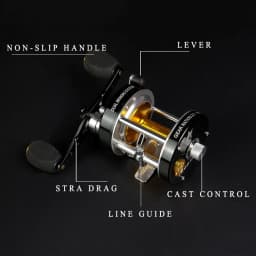 Double Centrifugal Brake 5.2:1 Corrosion-resistant 7+1 Bearings Fishing Reel Spinning Metal Right Left Hand Bait Casting Wheel