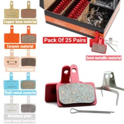 25 Pairs Bicycle Disc Brake Pads Mountain Bike Metal Ceramic Brake Pads Riding Cooling Pads for SHIMANO SRAM AVID Accessories