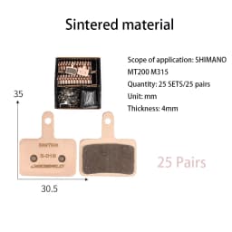 25 Pairs Bicycle Disc Brake Pads Mountain Bike Metal Ceramic Brake Pads Riding Cooling Pads for SHIMANO SRAM AVID Accessories