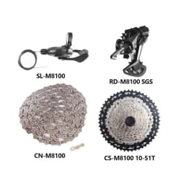 SHIMANO DEORE XT M8100 M8120 12s MTB Mountain Bike 12 Speed Sunshine 45T 51T Cassette Shifter Rear Derailleur Chain 4pcs Set
