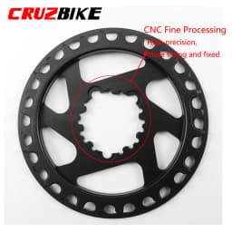 CRUZbike Mountain Bike Road Bicycle MTB Chainring 25/28/30/32/34/36/38/40/42/44TChainwheel Disc Protector and Tooth Integrated