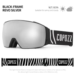 Copozz Magnetic Polarized Ski Goggles Anti-Fog Winter Double-Layers UV400 Protection Men Ski Glasses Eyewear with Lens Case Set