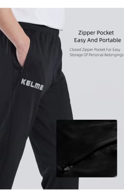 KELME Casual Sports Pants In Summer And Autumn Thin Breathable Knitted Leggings For Men And Women Contrast Printing 3881350-1