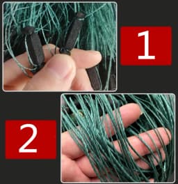 Finefish 100m Hunting Fishing Net 3 Layers Monofilament Fish Network With Float Outdoor Catch Fish Gillnet Trap Fishing Gear