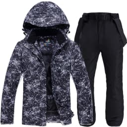 Thicken Warm Ski Suit for Men Windproof Waterproof Skiing Suits Male Snowboarding Jacket and Pants, Snow Overalls Winter New