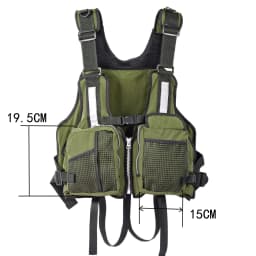 Fishing Vest Life Jacket With Fixing Strap Adjustable Vest with Whistle Mesh Breathable Multiple pockets Buoyancy Suit Outdoor