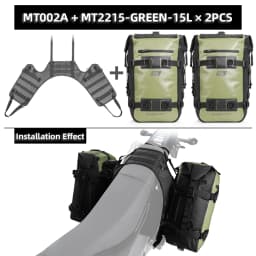 Rhinowalk Motorcycle Side Bag With Base Waterproof 6L/8L/10L/15L Motor Rear Seat Bag Rack Motocross Storage Backpack