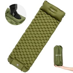 Waterproof Ultralight Air Mattress Mat with Pillow Insulated Air Mat Outdoor Inflatable Sleeping Pad Lightweight TPU