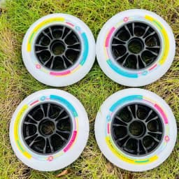 High Elastic 85A Inline Speed Skates Wheel for Indoor Track Race Good Rebound Good Grip Capacity Speed PU Tires 90mm 100mm 110mm