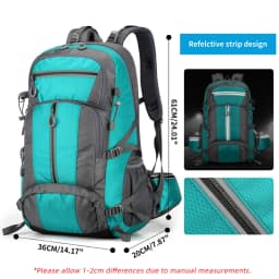 50L Nylon Backpack Camping Bag Outdoor Sport Hiking Trekking Climbing Travel Shoulder Reflective Shoes Luggage Outdoor Men Bag