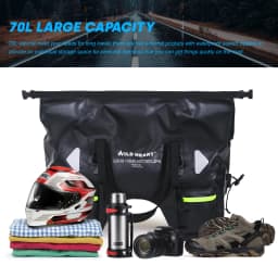 Motorcycle Waterproof Tail Bag 70L Travel Outdoor Dry Luggage Roll Pack Bag Motorbike Luggage Backpack Motorcycle Seat Bag