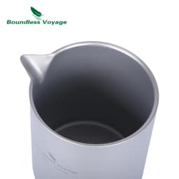Boundless Voyage Titanium Tea Set Double-Walled Tea Maker Lightweight Teapot with Filter Outdoor Camping Tea Cup Mug