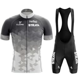 2024 Jersey Set Strava Summer Short Sleeve Breathable Men's Mountain Bike Jersey Set Sweat-Wicking Quick-Drying Jersey
