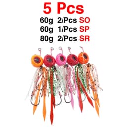 Snapper Jig Slider Bait 40g 60g 100g 150g 200g 250g Glow Jig Bait Rubber Skirt Auxiliary Double Hook Fishing Accessories