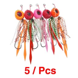 Snapper Jig Slider Bait 40g 60g 100g 150g 200g 250g Glow Jig Bait Rubber Skirt Auxiliary Double Hook Fishing Accessories