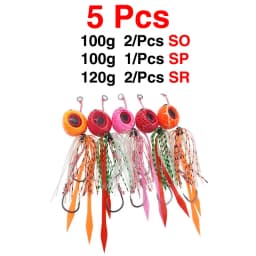 Snapper Jig Slider Bait 40g 60g 100g 150g 200g 250g Glow Jig Bait Rubber Skirt Auxiliary Double Hook Fishing Accessories