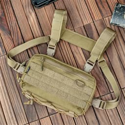 Outdoor Multifunctional Tactical Accessory Vest Bag Military Fan Hiking Chest Bag Fashion Casual Shoulder Packpack Mobile Wallet