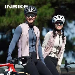 INBIKE Plus Men's Cycling Sleeveless Running Rain Jacket Lightweight MTB Biking Clothing Windbreakers Reflective With Pockets