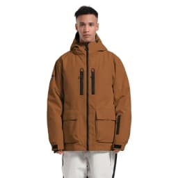 Gsou Snow Ski Jacket for Men And Women Waterproof Windproof Professional Single Board Double Board Loose Warm Design