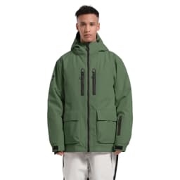 Gsou Snow Ski Jacket for Men And Women Waterproof Windproof Professional Single Board Double Board Loose Warm Design