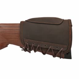 Tourbon Tactical Rifle Buttstock Cheek Rest Riser Genuine Leather Firearms Ammo Cartridges Holder Carrier Hunting Accessories