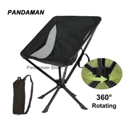 360 Degree Swivel Portable Chair Camping Small Compact Collapsible Folding Chair 5-Second Fast Open