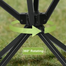 360 Degree Swivel Portable Chair Camping Small Compact Collapsible Folding Chair 5-Second Fast Open