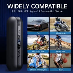 CYCPLUS A2 Air Compressor Wireless Bicycle Pump for Car Tire High Pressure 150psi Portable Smart Air Inflator for MTB Bike Ball