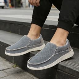 Men's Stylish Denim Slip On Loafers - Breathable Comfort for All Day Wear, Lightweight Design, No Tie, Easy to Wear and Take Off