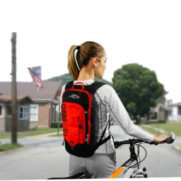 6L Cycling Reflective Bag Men's Women Riding Waterproof Breathable Bicycle Backpack Running Outdoor Bile With 2L Water Bag