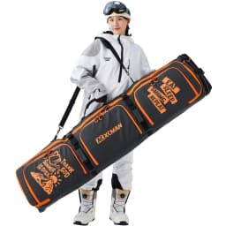 XCMAN Roller Snowboard Bag With Wheels 63-75Inch Adjustable Length Padded Bag for Air Travel Snowboard Boots