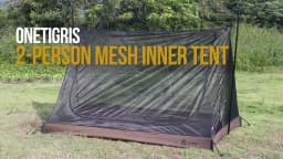 OneTigris Mesh Inner Tent 2-Person Camping Shelter with Waterproofed Tent Bathtub Floor for Tents Tarps Backpacking Hiking