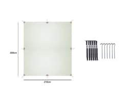 Ultra Light Tarp, 15D Silicone Coated, Silver Nylon,Footfrint, Shelter,210x150cm, 300x210cm