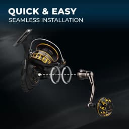 Gomexus Power Handle For Daiwa BG MQ Saltist 1500-8000 Spinning Handle 65mm Fishing Reels