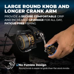 Gomexus Power Handle For Daiwa BG MQ Saltist 1500-8000 Spinning Handle 65mm Fishing Reels