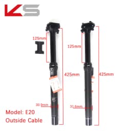 KS E20/E20-i 27.2 Sestpost Travel 100 125mm Remote Control Dropper KS Saddle Post 30.9/31.6mm Bike Saddle Post Travel 125mm