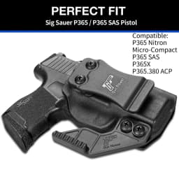 Fits For Sig Sauer P365/P365 SAS/P365 Micro IWB Kydex Holster with Holster Claw Right Hand Tactical Bags