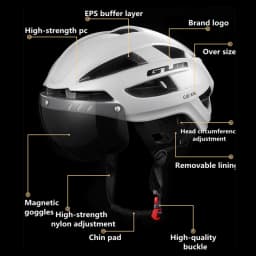 GUB Bicycle Helmet XXL 61-65 With Rechargeable LED Light Removable Len Cycling Road Ultralight Aero Safely Cap Capacete Ciclismo
