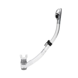 Cressi Omega Dry Snorkel Adult Diving Snorkeling Breath Tube with Splash Guard and Top Valve